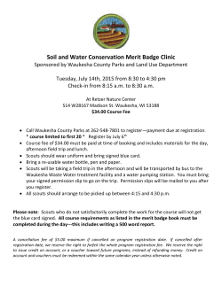 Soil and Water Conservation Merit Badge Clinic
