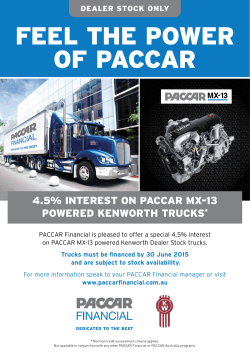 FEEL THE POWER OF PACCAR