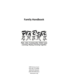 Family Handbook - Palo Alto Community Child Care
