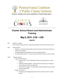information. - Pennsylvania Coalition of Public Charter Schools