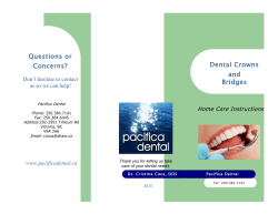 Brochure for Dental Crowns and Bridges