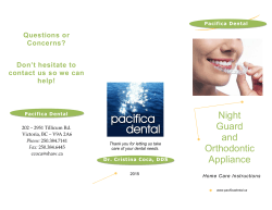 Brochure for Night Guards and Orthodontic