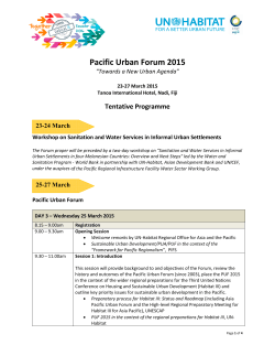 Pacific Urban Forum 2015