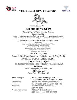 33rd Annual KEY CLASSIC - Pacific Northwest Morgan Horse Shows