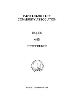 packanack lake community association rules and procedures