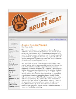 May 2015 Bruin Beat PDF - Padua Franciscan High School