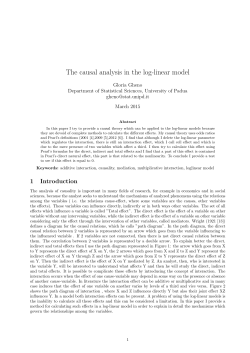 The causal analysis in the log-linear model