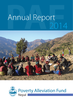 PAF Annual Report 2014 - Poverty Alleviation Fund, Nepal