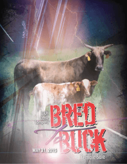 2015 BRED TO BUCK SALE CATALOG