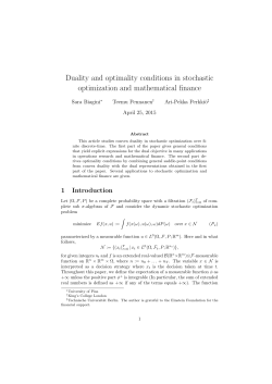 Duality and optimality conditions in stochastic optimization and