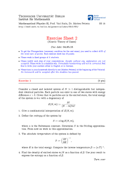Exercise Sheet 2 - homepages.math.tu