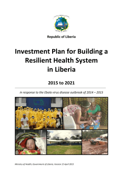 Investment Plan for Building a Resilient Health System in Liberia