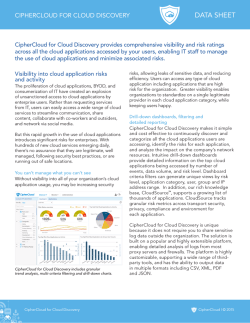 CipherCloud for Cloud Discovery