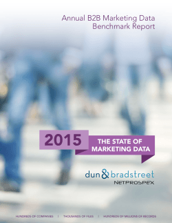 Annual B2B Marketing Data Benchmark Report