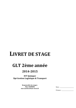 Livret de stage GLT2.. - Espace d`authentification univ