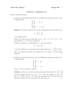 Math 102. Rumbos Spring 2015 1 Solutions to Assignment #4 Do