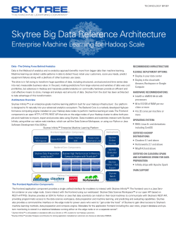 Skytree Big Data Reference Architecture