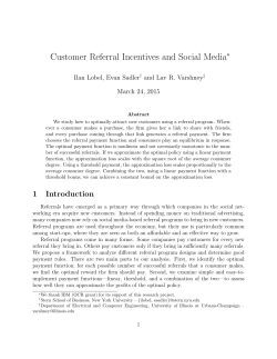 Customer Referral Incentives and Social Media