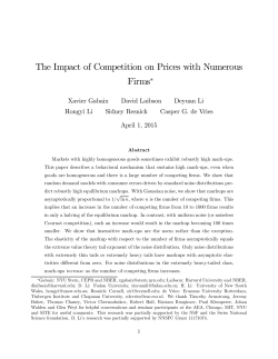 The Impact of Competition on Prices with Numerous Firmsâ