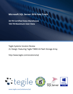 Microsoft SQL Server 2014 Fast Track [Solution Brief]