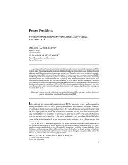 Power Positions: International Organizations, Social Networks, and