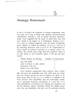Ch 5: Strategic Retirement