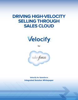 driving high-velocity selling through sales cloud