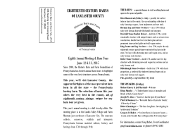 side A of the flyer - Historic Barn & Farm Foundation of Pennsylvania