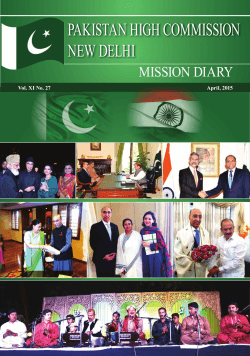 Pakistan High commission news letter April 2015