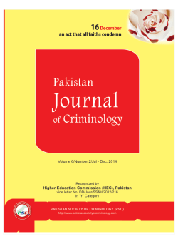 Untitled - Pakistan Society of Criminology