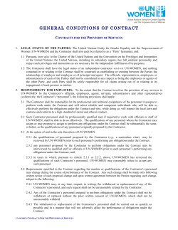GENERAL CONDITIONS OF CONTRACT