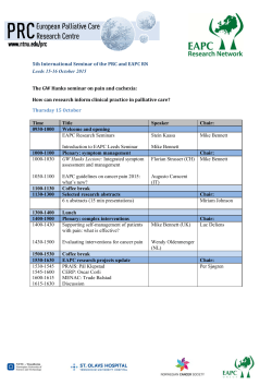programme - 5th International Seminar of the PRC and EAPC RN