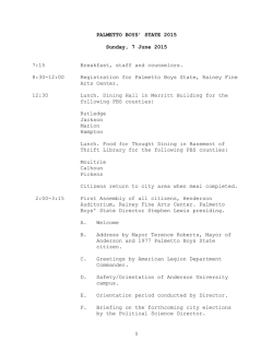 Program Guide - Palmetto Boys State