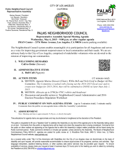 PNC Assembly Special Agenda 5-6-15