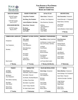 Board and Committees - palmspringsfocus.net
