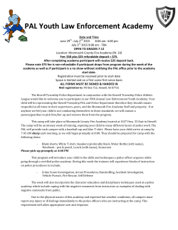 PAL Youth Law Enforcement Academy