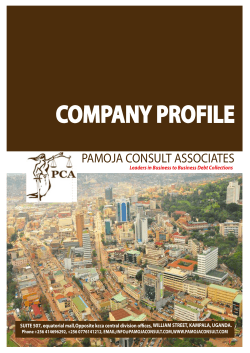 company profile - PAMOJA CONSULT ASSOCIATES
