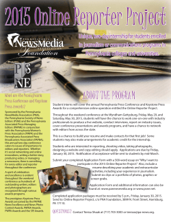 Application Form - Pennsylvania NewsMedia Association