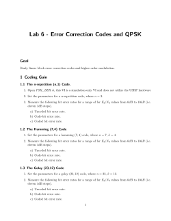 Lab 6 - Error Correction Codes and QPSK