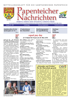 MÃ¤rz 2015 - Papenteicher Nachrichten powered by Voigt Druck GmbH