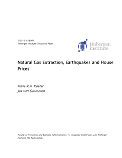 Natural Gas Extraction, Earthquakes and House Prices