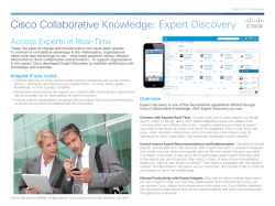 Cisco Collaborative Knowledge - Expert Discovery Solutions Overview
