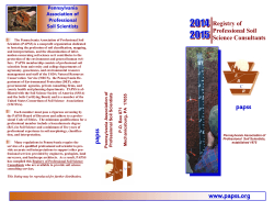 2014/2015 Registry of Professional Soil Science Consultants