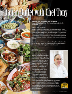 Chef Tony`s Italian Buffet