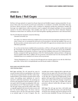 Appendix XII - Roll Bars / Roll Cages