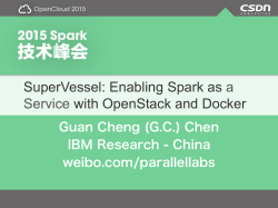 SuperVessel: Enabling Spark as a Service with