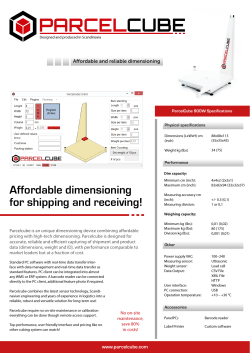 Affordable dimensioning for shipping and receiving!