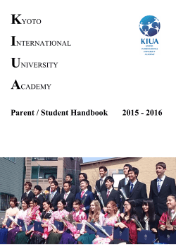 Parent / Student Handbook 2015 - 2016