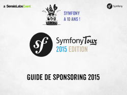 Devenez Sponsor - SymfonyLive Paris 2015