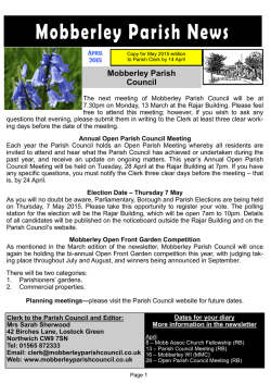 April 2015 - Cheshire Shared Services Website & Email Service